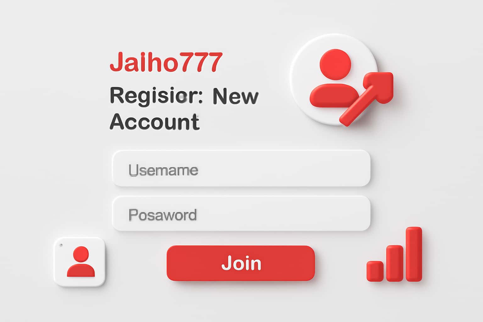 Jaiho777 Register - New Account Interface