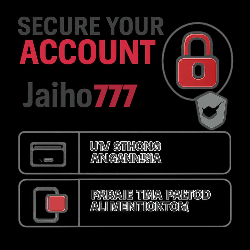 An educational diagram about securing a Jaiho777 account.